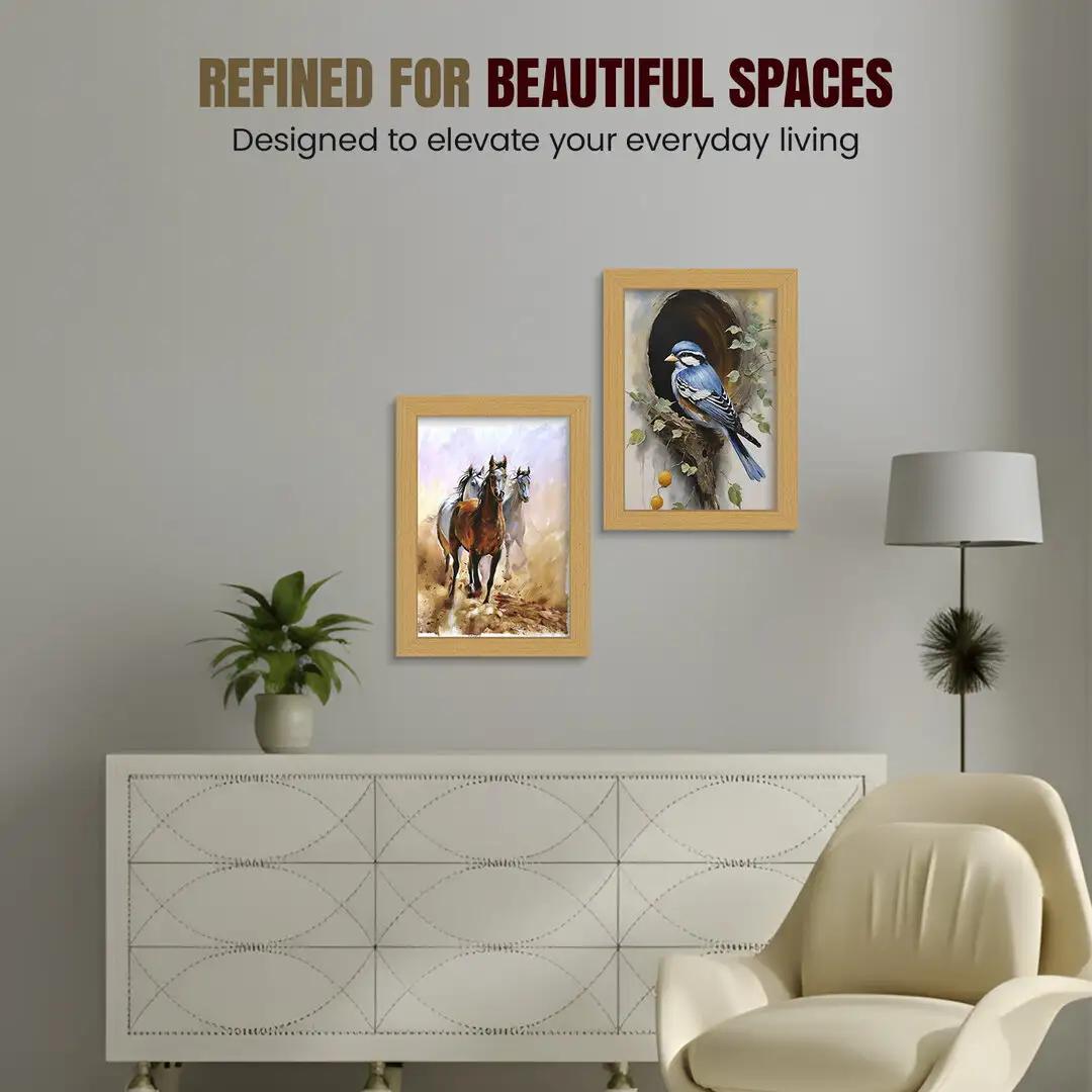 A3 Modern Country Pine Picture Frame - Elegant Wall Frame With Perspex Front thumbnail 2