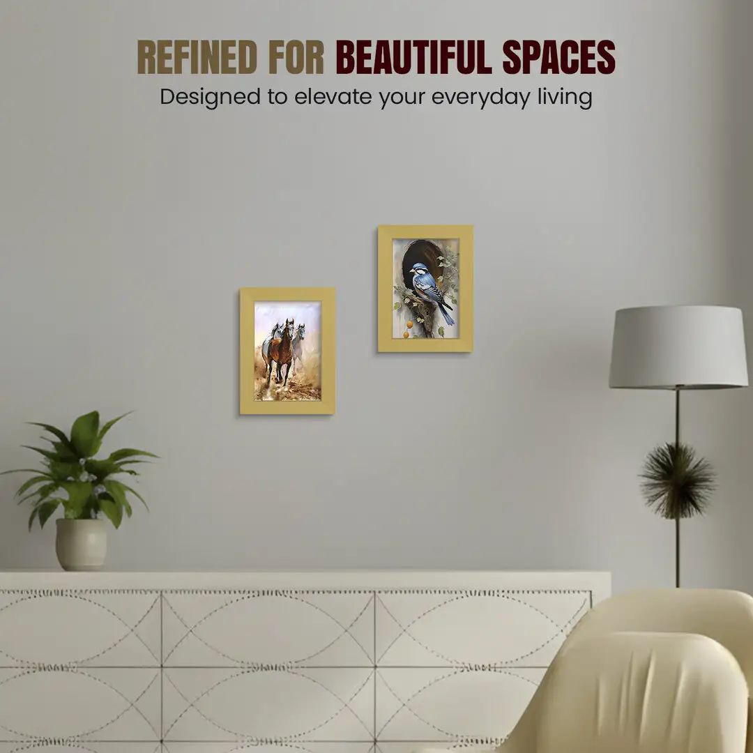 A5 Modern Mustard Yellow Picture Frame - Elegant Wall Frame With Perspex Front thumbnail 2