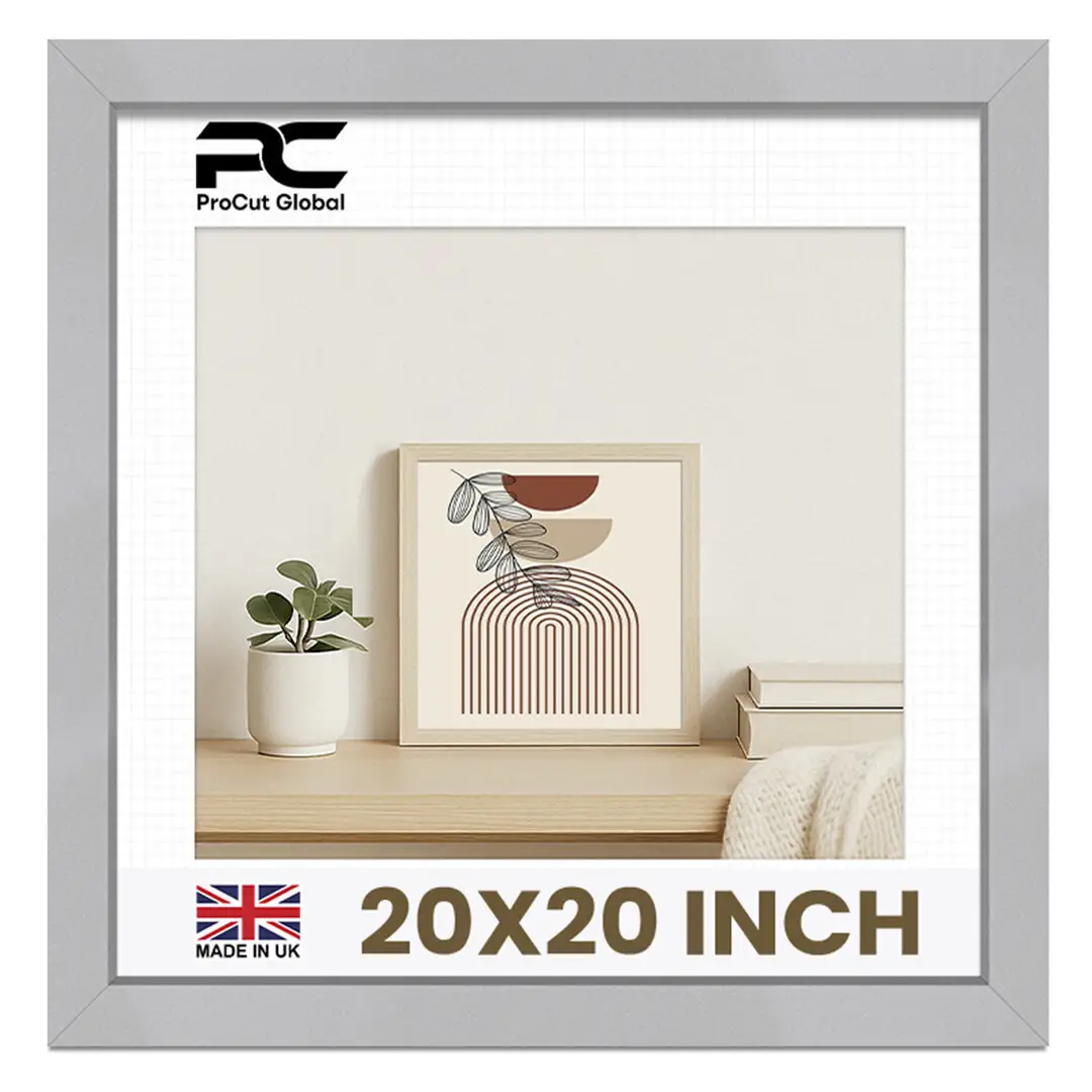 20x20" Modern Silver Picture Frame | Beautiful Wall Frame With Perspex Front thumbnail 1