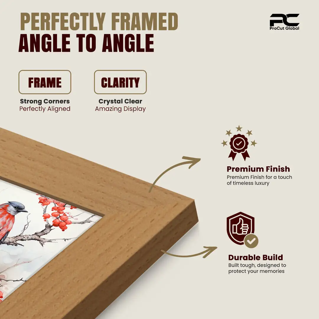 10x5" Modern Country Pine Picture Frame - Elegant Wall Frame With Perspex Front thumbnail 6