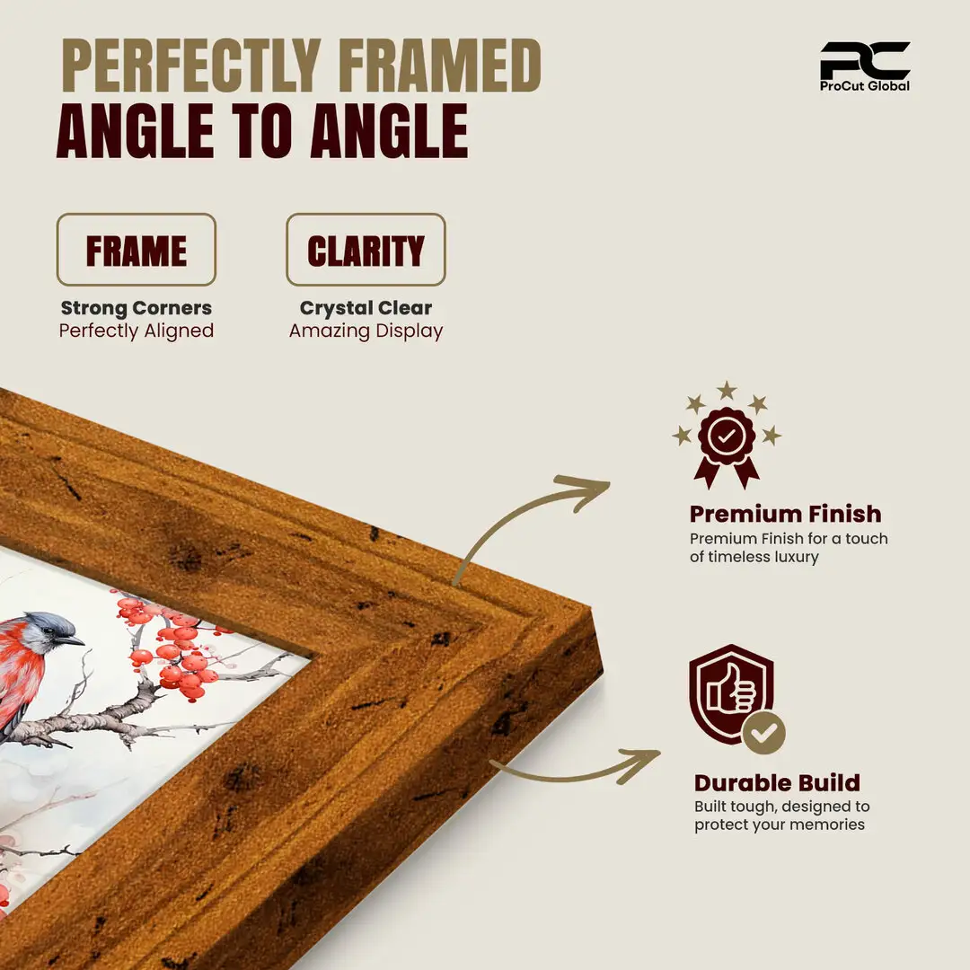 17x9" Modern Rustic Oak Picture Frame - Elegant Wall Frame With Perspex Front thumbnail 6