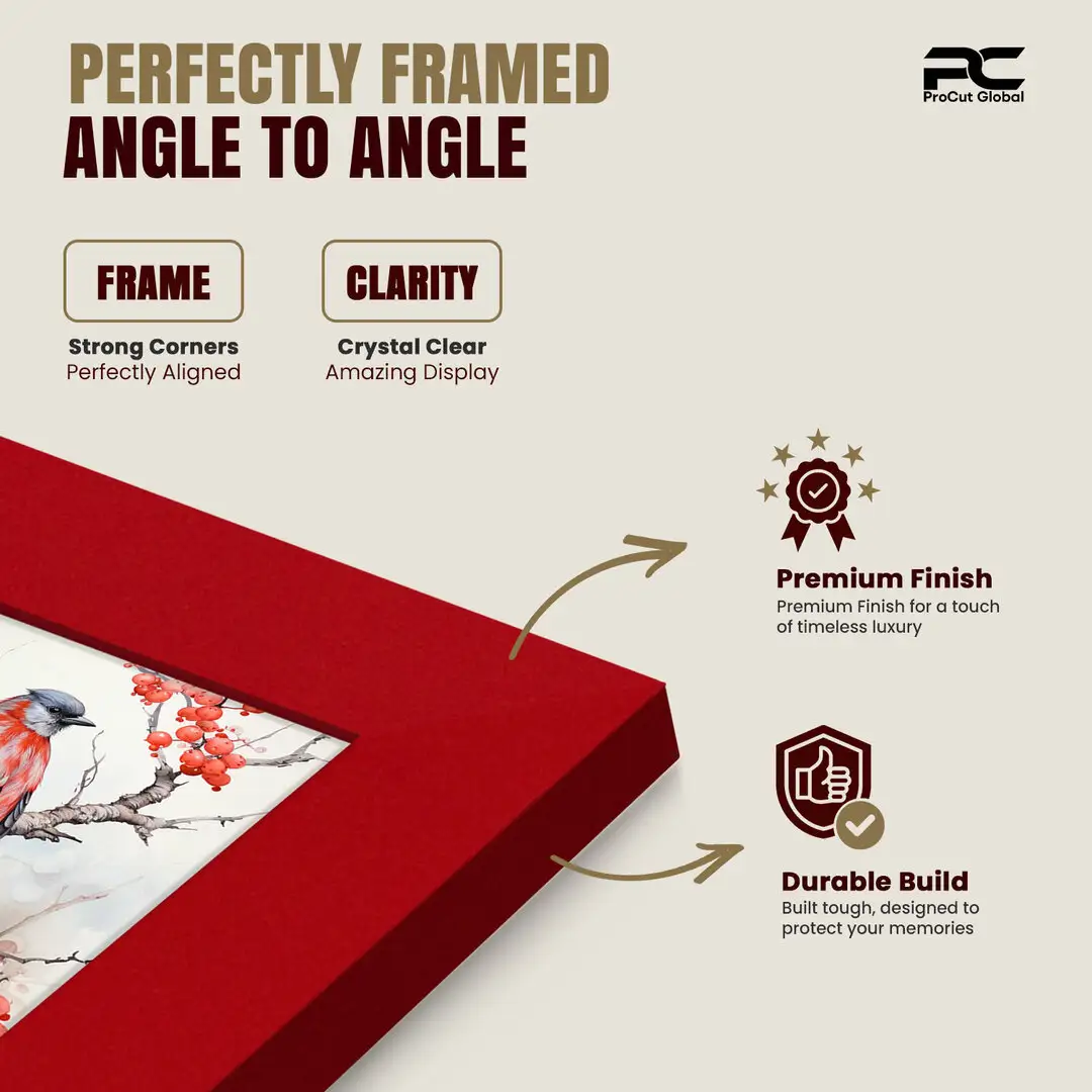 20x10" Modern Red Picture Frame - Premium Photo Frame With Perspex Front thumbnail 6