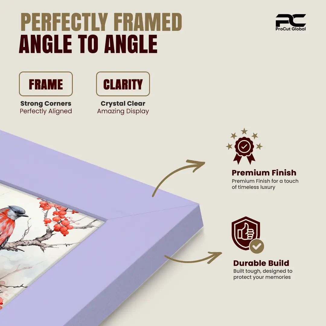 20x15cm Modern Purple Picture Frame - Premium Photo Frame With Perspex Front thumbnail 6