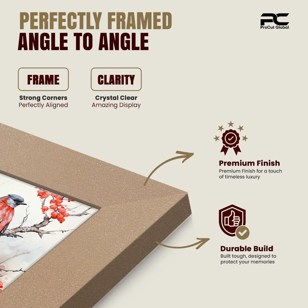 26x16" Modern Rose Gold Picture Frame | Beautiful Wall Frame With Perspex Front thumbnail 6