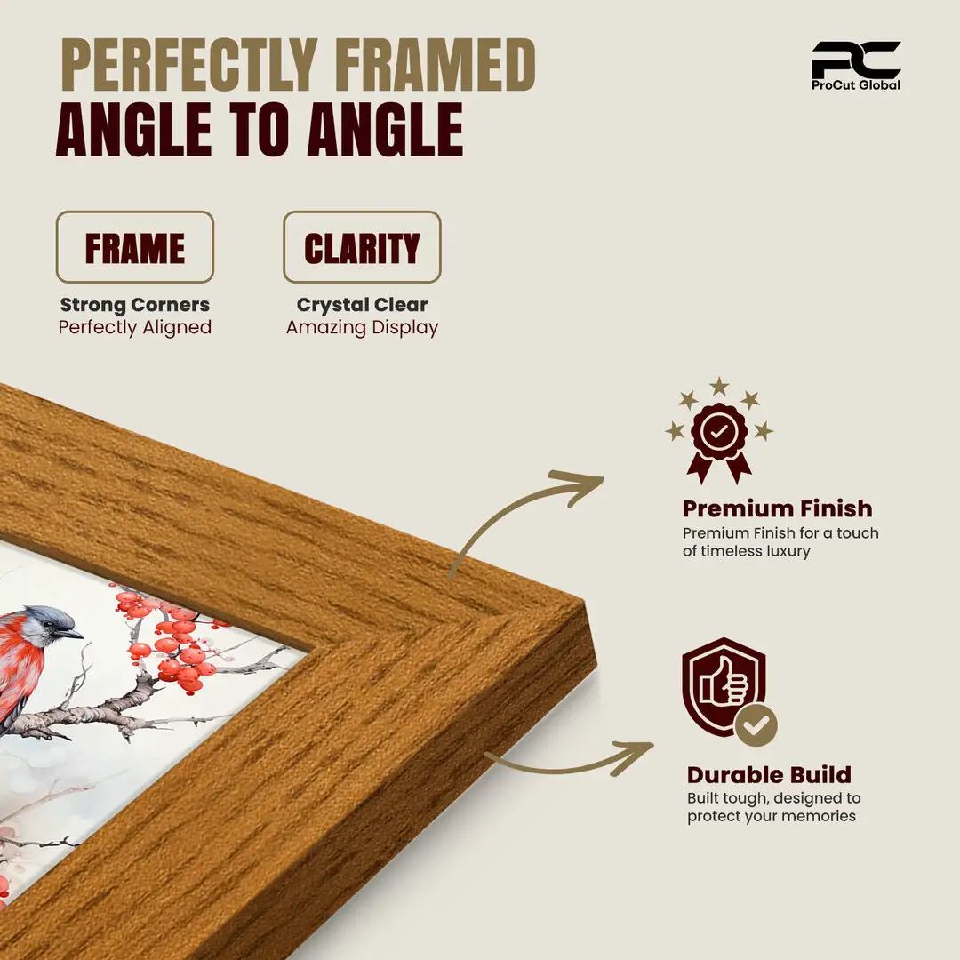 50x30cm Modern Oak Picture Frame - Premium Photo Frame With Perspex Front thumbnail 6