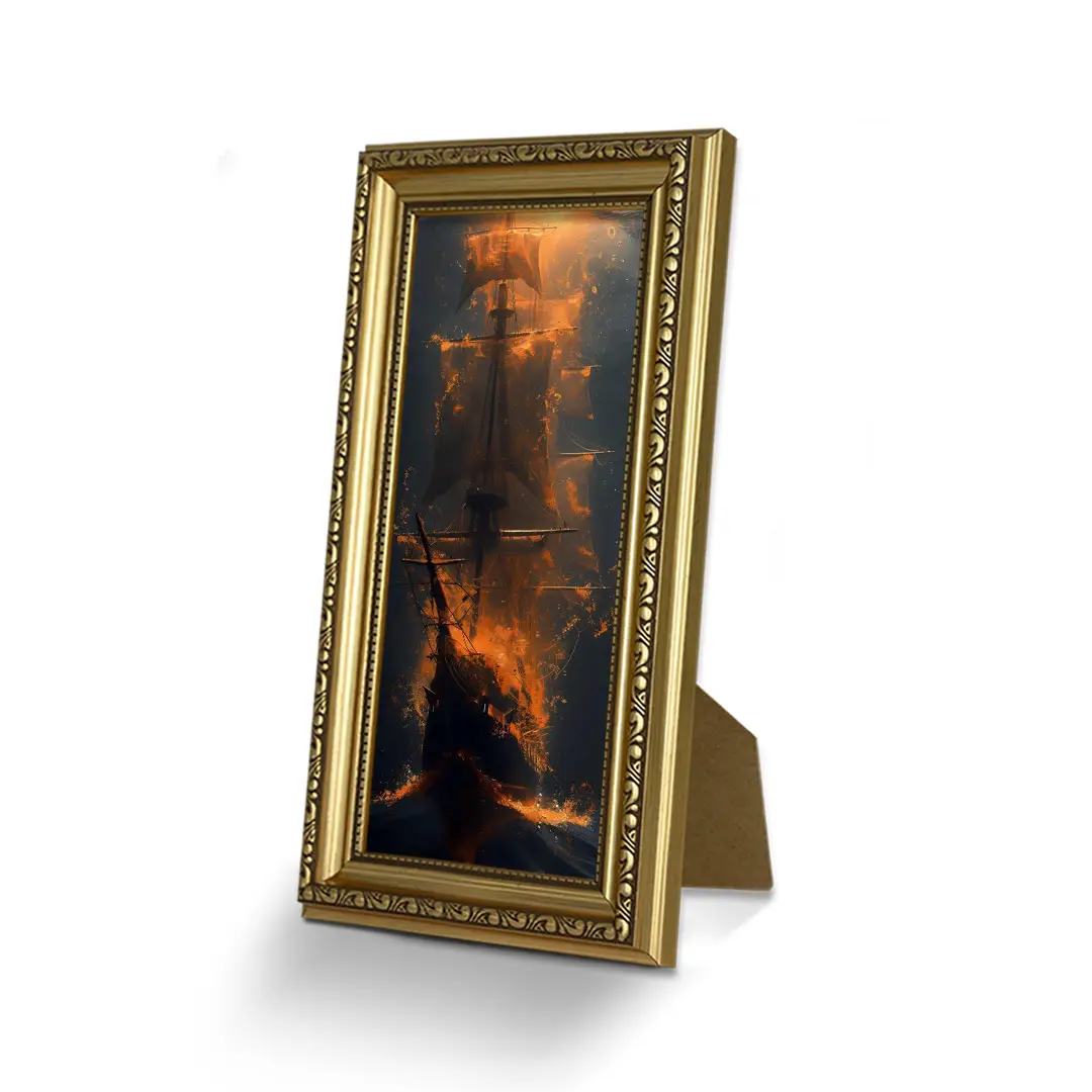 10x5" Gold Ornate Picture Frame - Vintage-Style Wall Art Display thumbnail 2