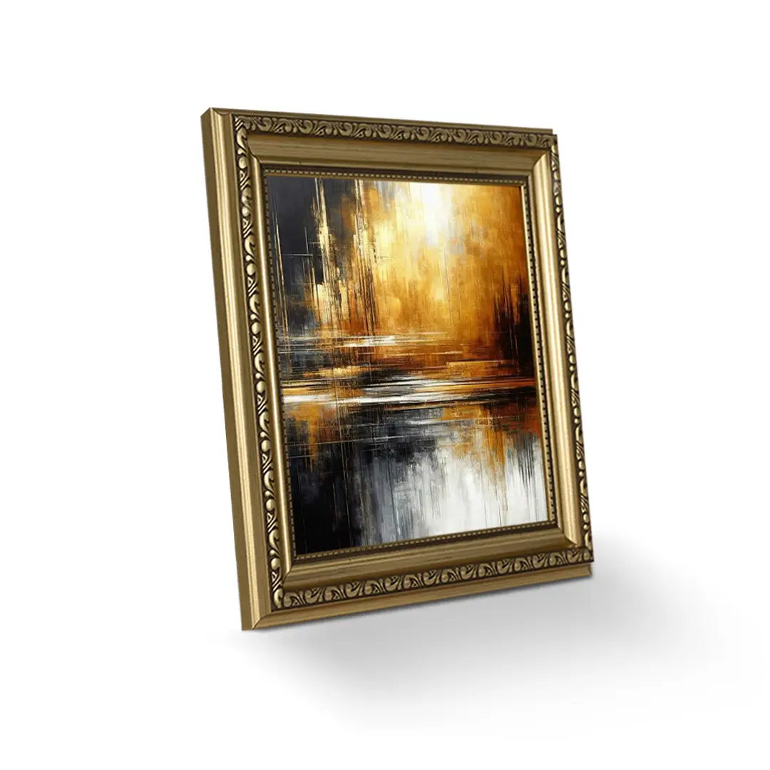 17x17" Gold Ornate Picture Frame - Vintage-Style Wall Art Display thumbnail 2