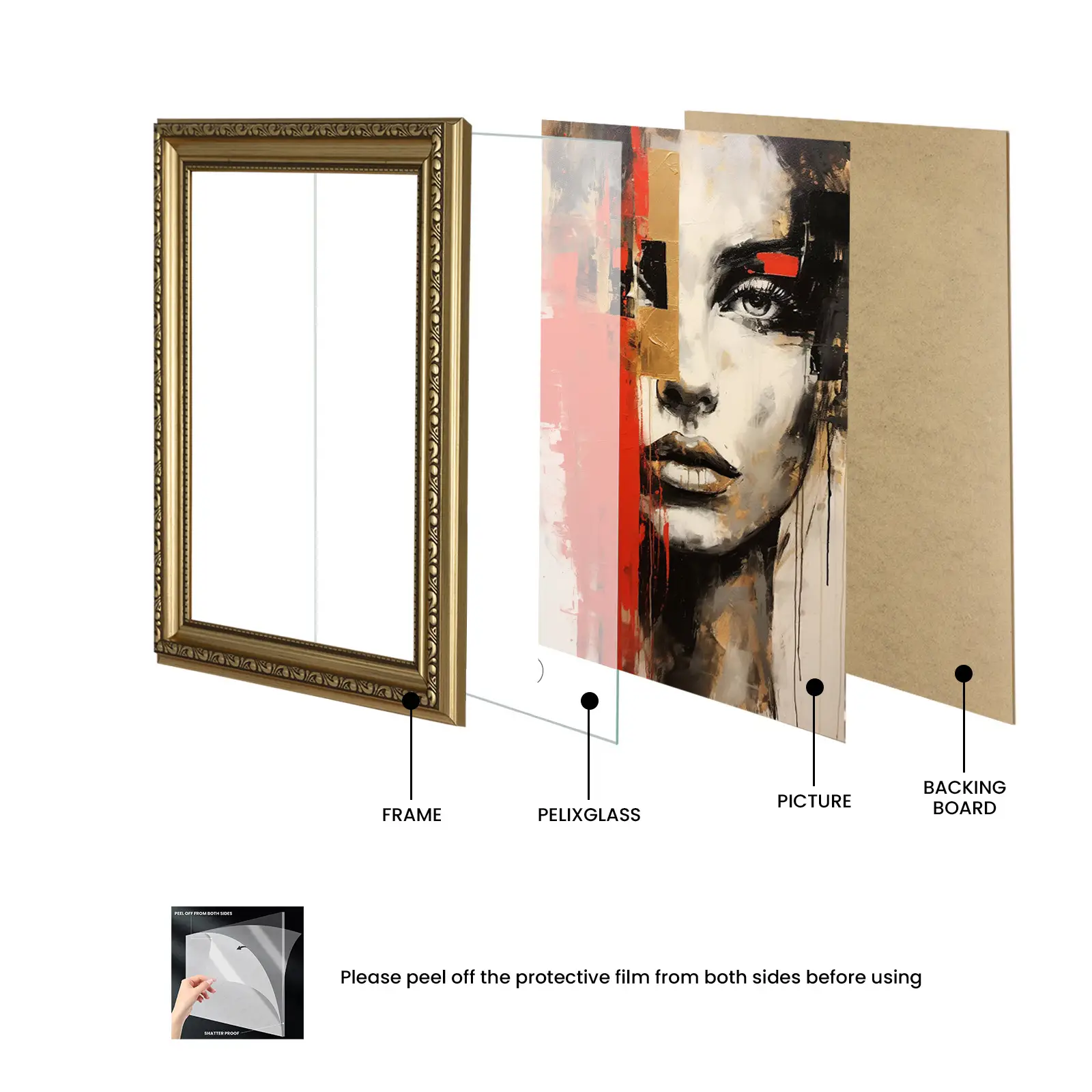 17x12" Gold Ornate Picture Frame | Vintage-Style Wall Art Display thumbnail 4