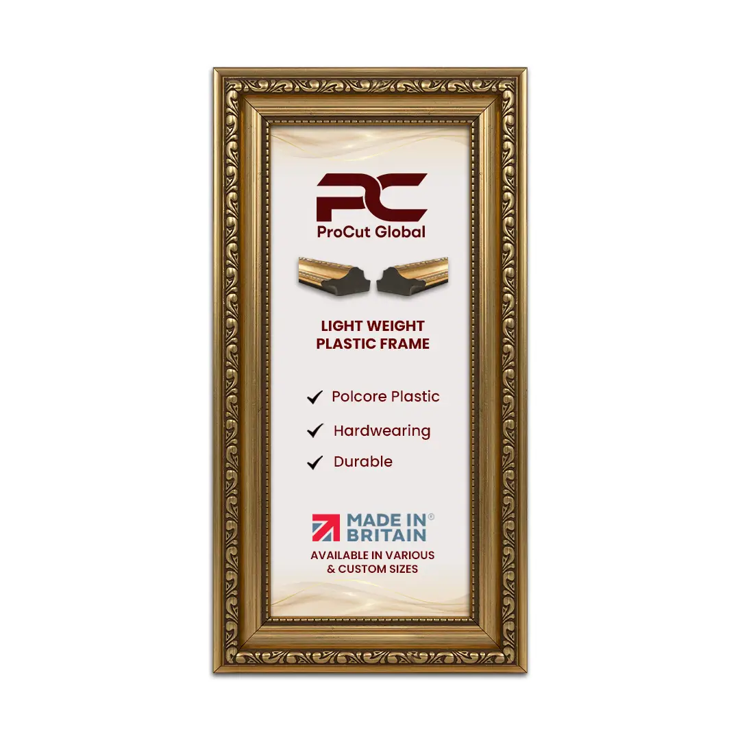 10x5" Gold Ornate Picture Frame - Vintage-Style Wall Art Display