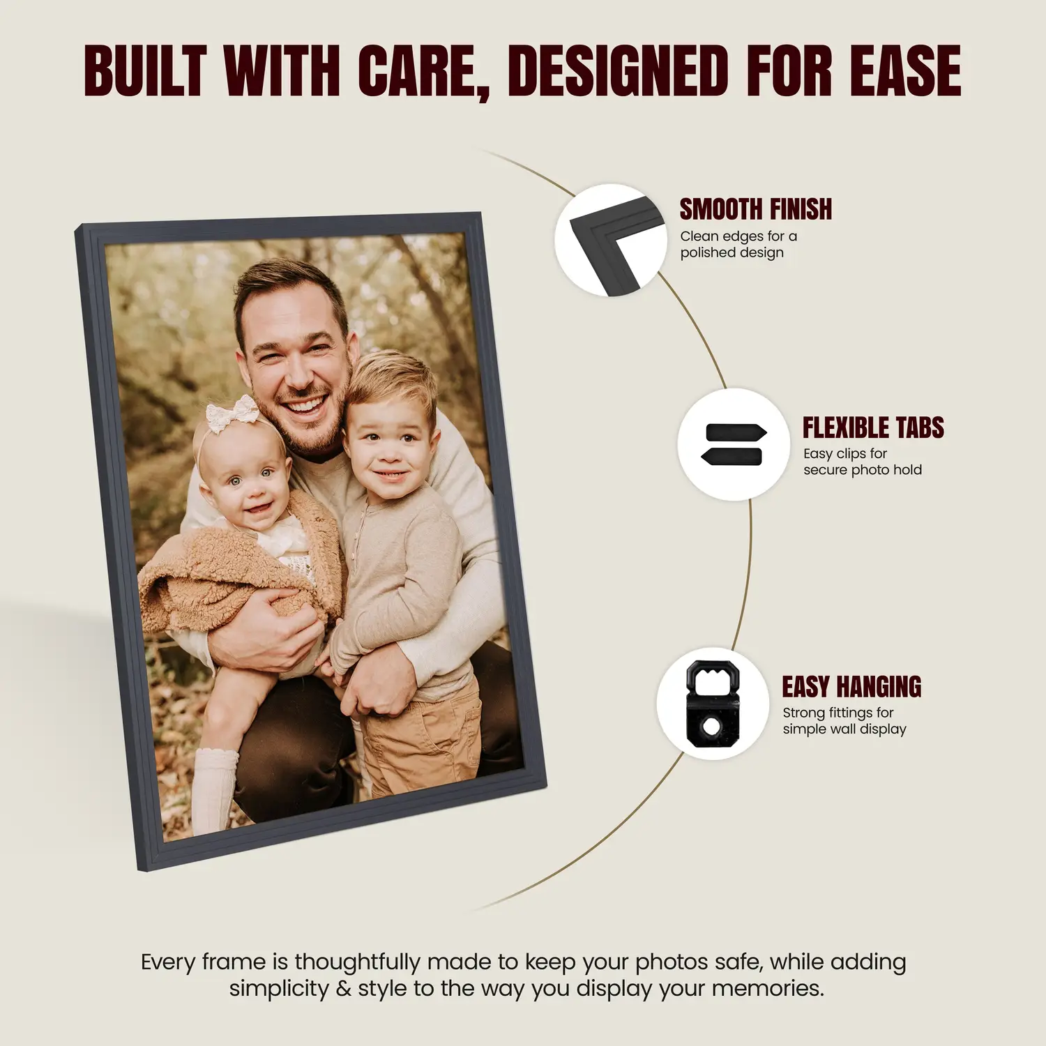 30x24" Modern Step Dark Grey Picture Frame | Premium Quality Wooden Photo Frame thumbnail 7