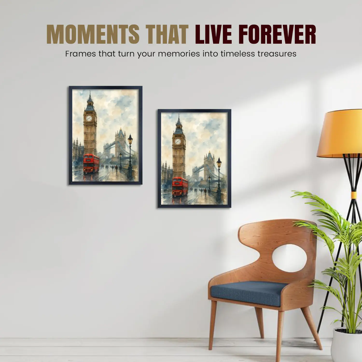 100x80cm Modern Step Black Picture Frame | Elegant Wooden Photo Frame With Perspex Front thumbnail 2