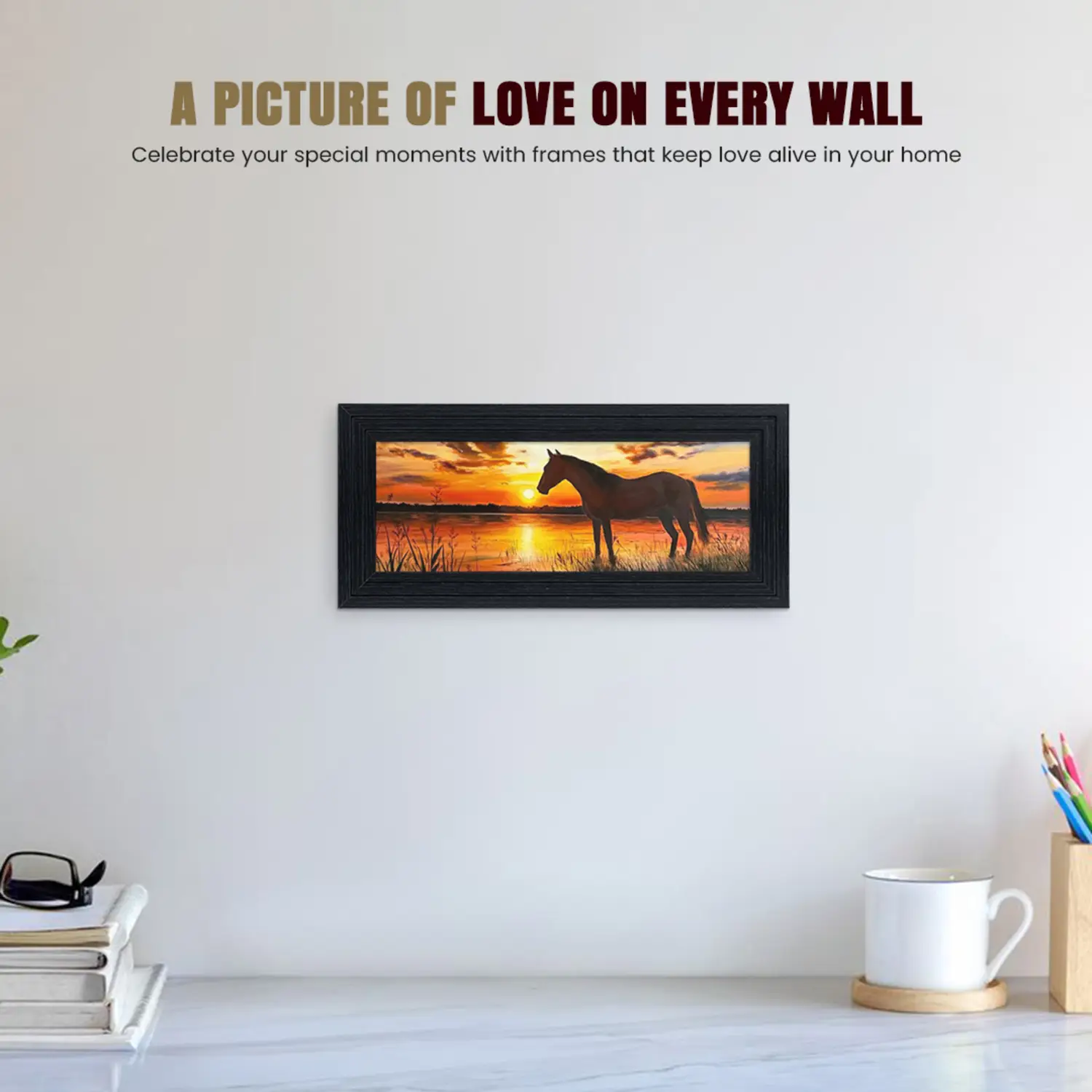 10x4" Modern Step Black Picture Frame | Elegant Wooden Photo Frame With Perspex Front thumbnail 2