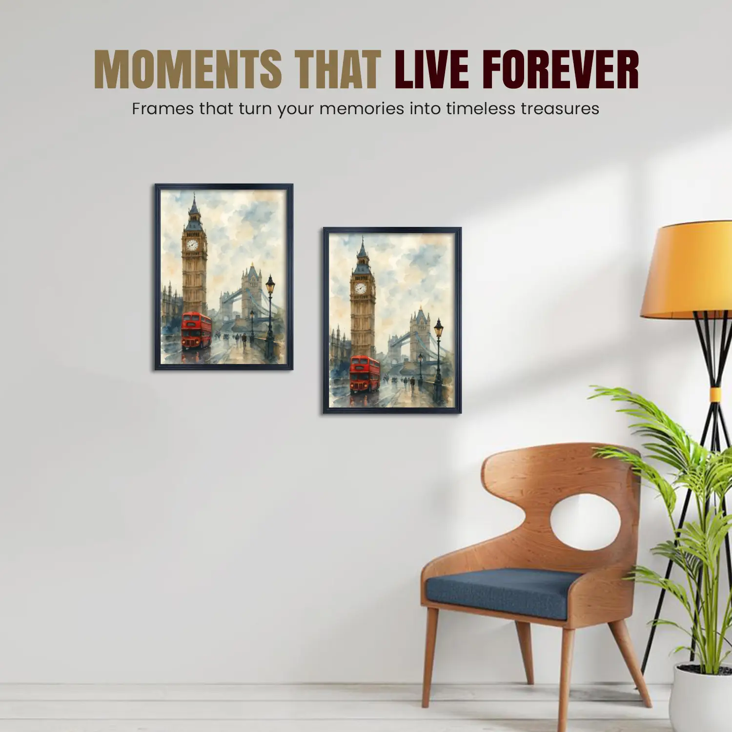 14x10" Modern Step Black Picture Frame | Graceful Wooden Photo Frame For Wall Decor thumbnail 2