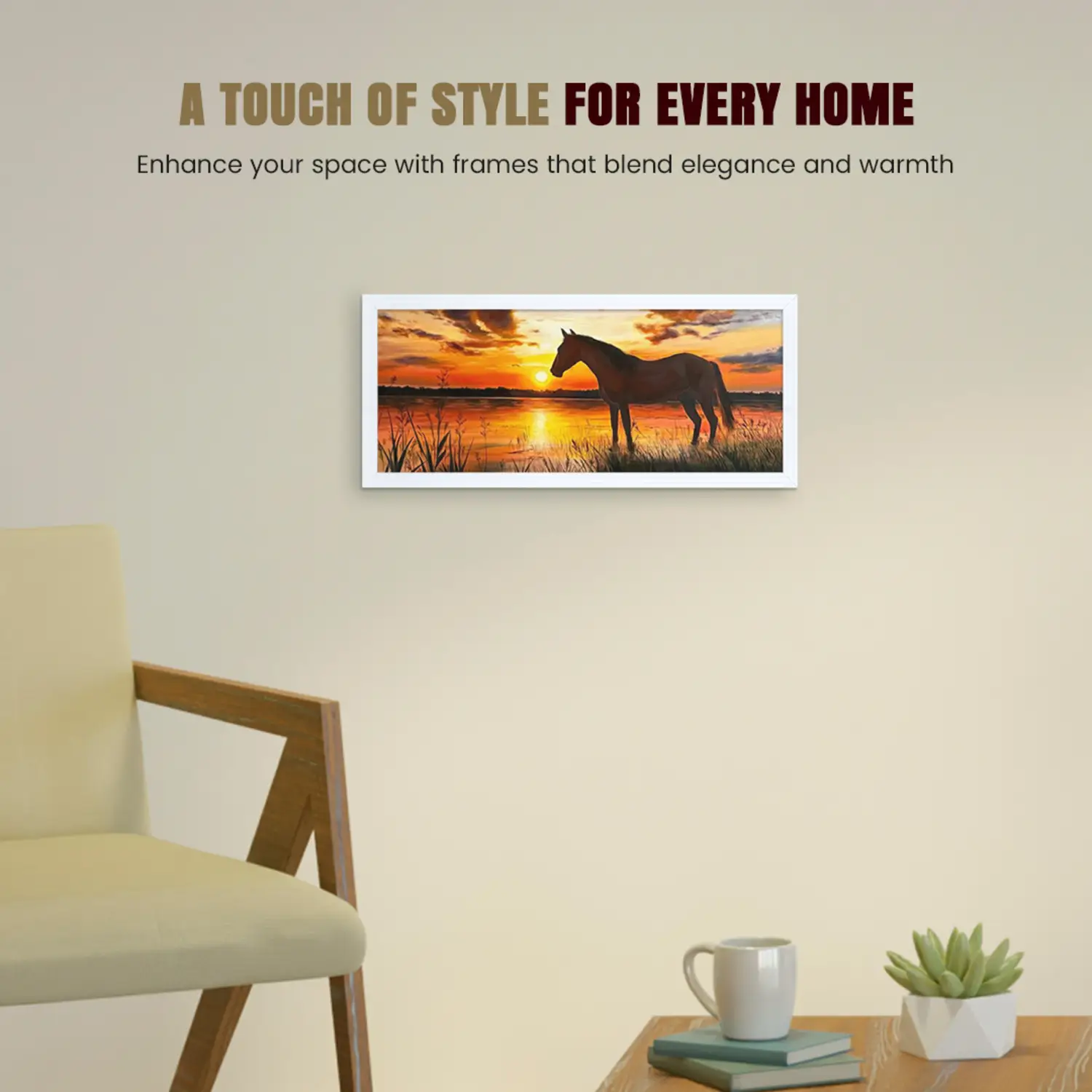 16x5" Modern Step White Picture Frame | Elegant Wooden Photo Frame With Perspex Front thumbnail 2