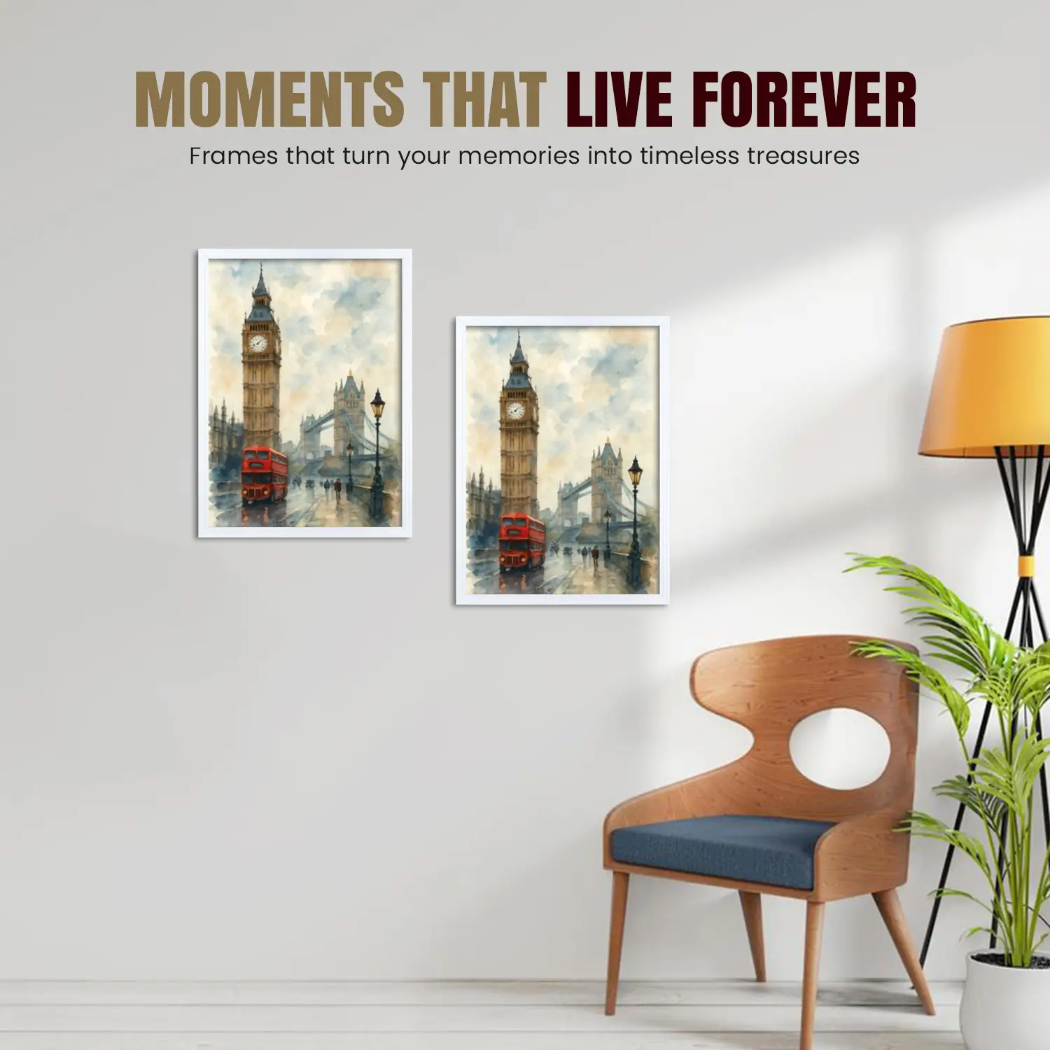 36x24" Modern Step White Picture Frame | Premium Quality Wooden Photo Frame thumbnail 2