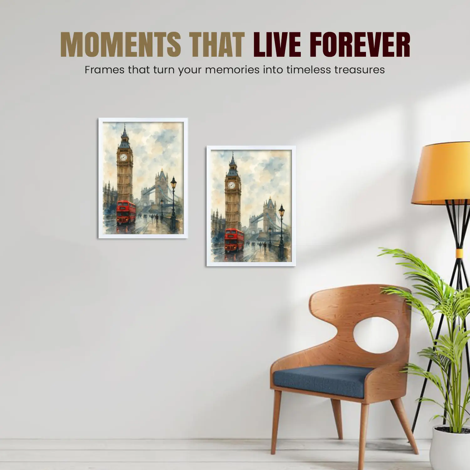 50x35cm Modern Step White Picture Frame | Elegant Wooden Photo Frame With Perspex Front thumbnail 2