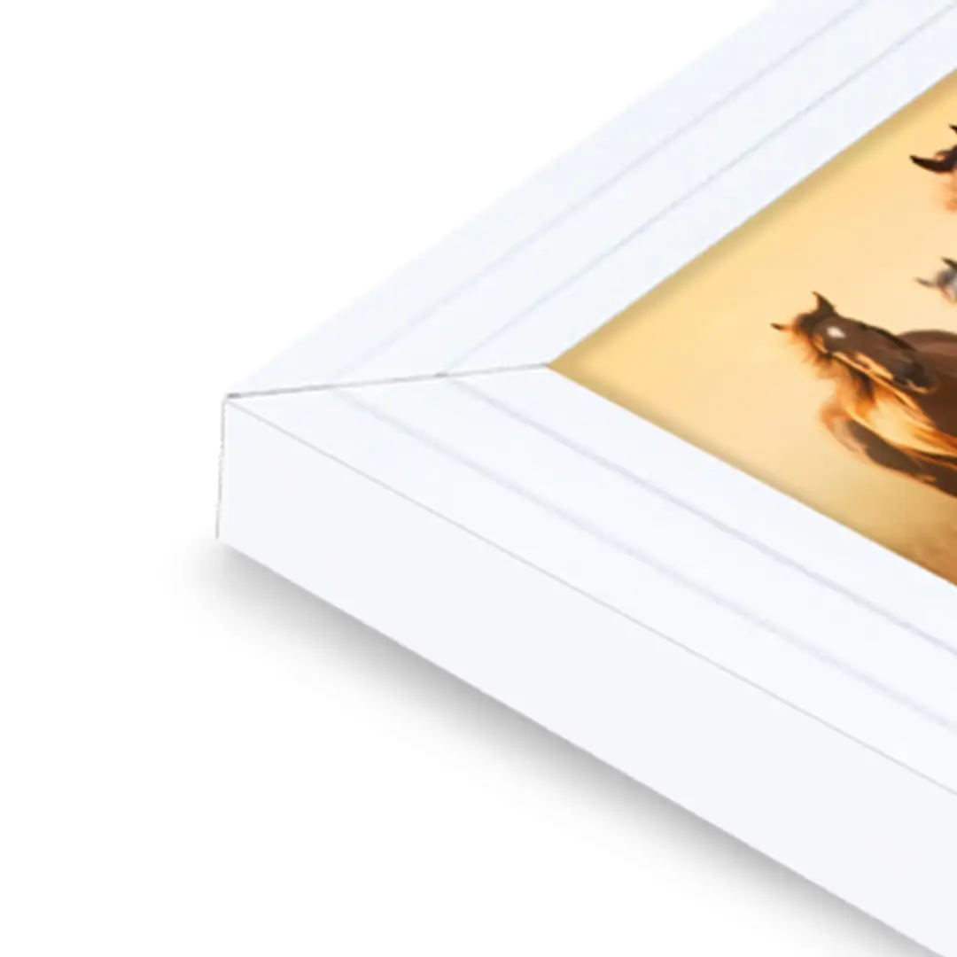 14x10" Modern Step White Picture Frame | Premium Quality Wooden Photo Frame