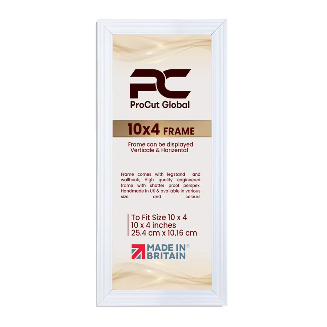 10x4" Swept White Picture Frame | Elegant Wall Display For Modern Interiors thumbnail 4