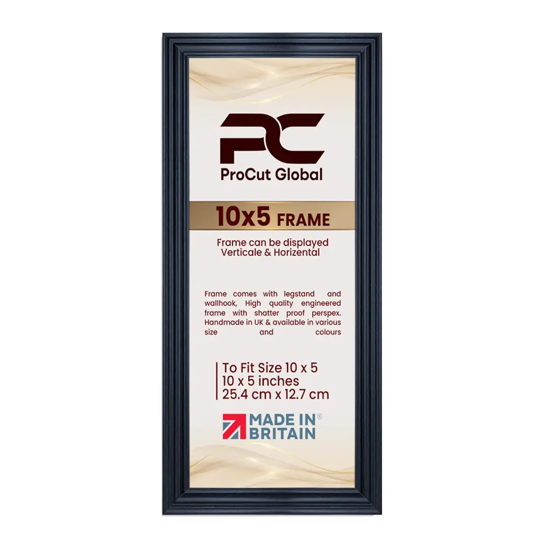 10x5" Swept Black Picture Frame | Elegant Wall Display For Modern Interiors thumbnail 4