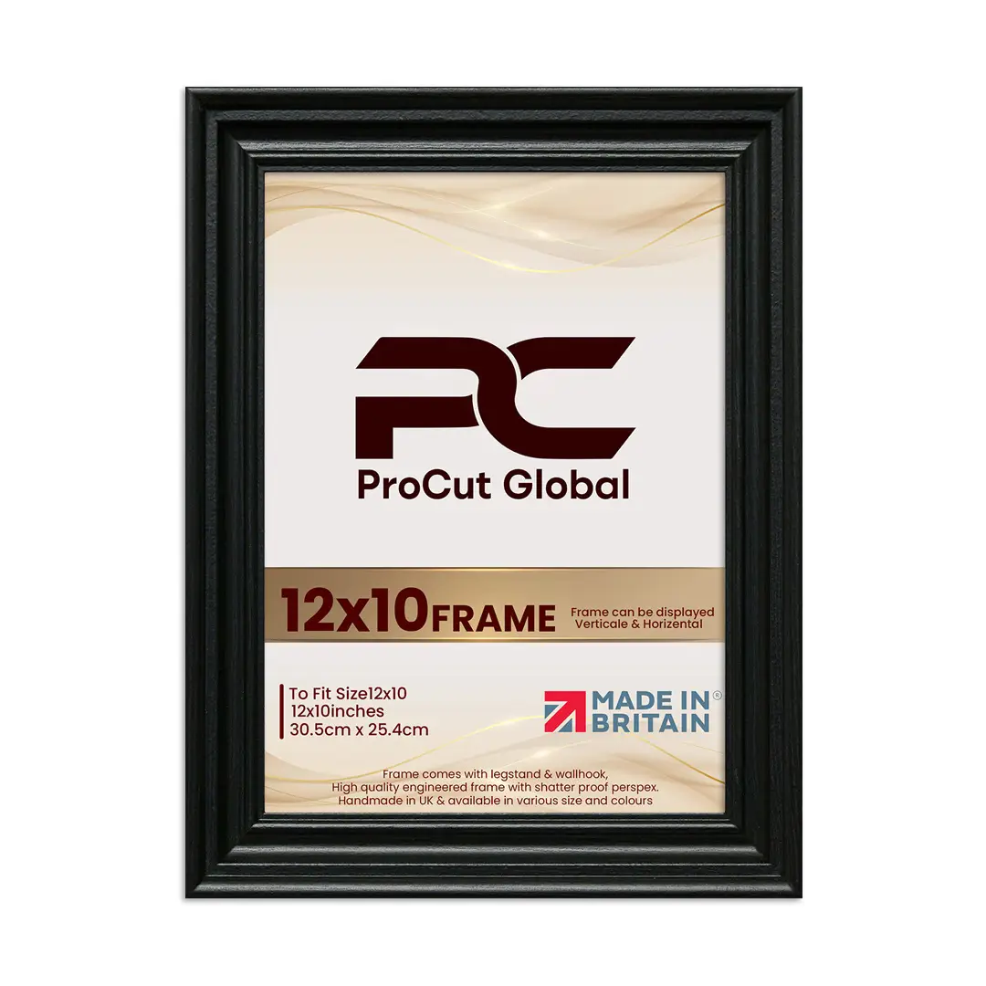 12x10" Swept Black Picture Frame | Elegant Wall Display For Modern Interiors thumbnail 4