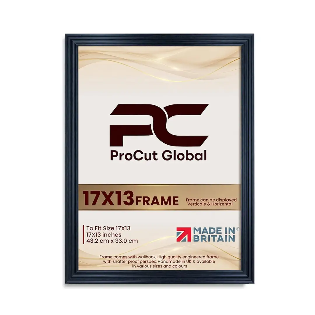 17x13" Swept Black Picture Frame | Elegant Wall Display For Modern Interiors thumbnail 4