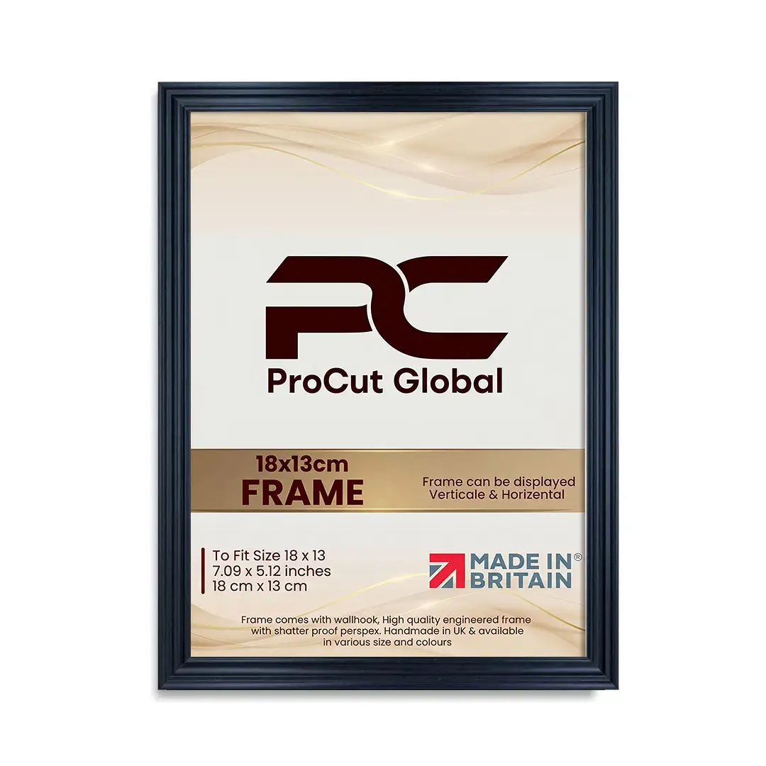 18x13cm Swept Black Picture Frame | Elegant Wall Display For Modern Interiors thumbnail 4