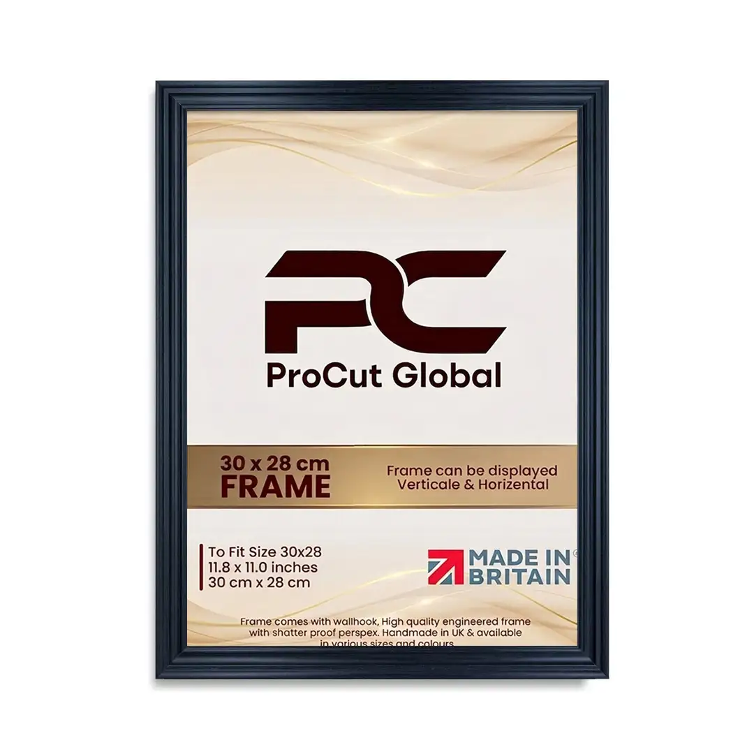 30x28cm Swept Black Picture Frame | Elegant Wall Display For Modern Interiors thumbnail 4