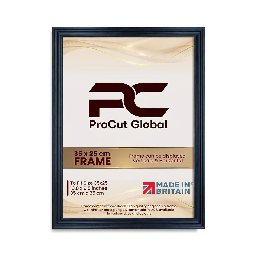 35x25cm Swept Black Picture Frame | Elegant Wall Display For Modern Interiors thumbnail 4