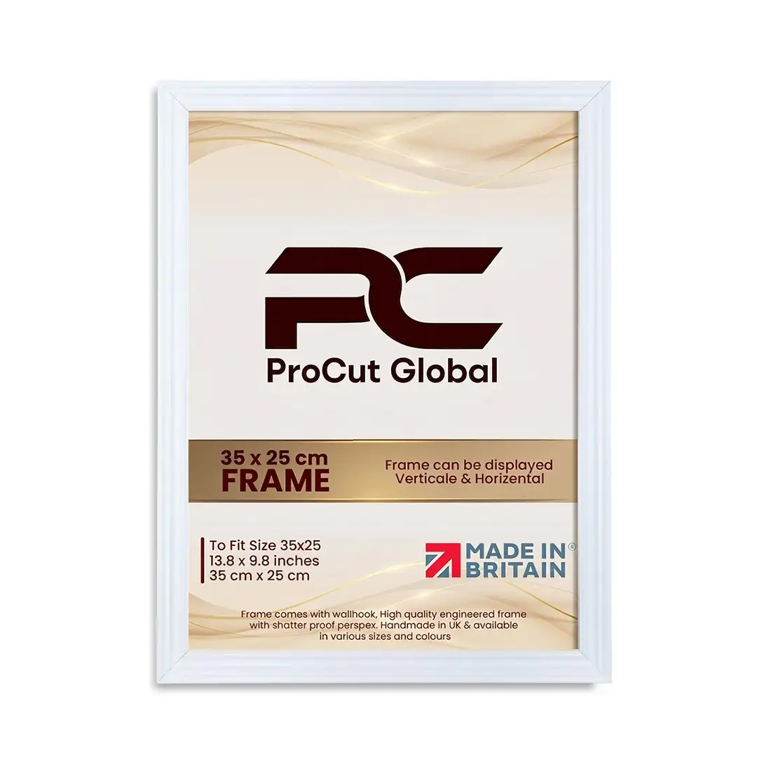 35x25cm Swept White Picture Frame | Elegant Wall Display thumbnail 4