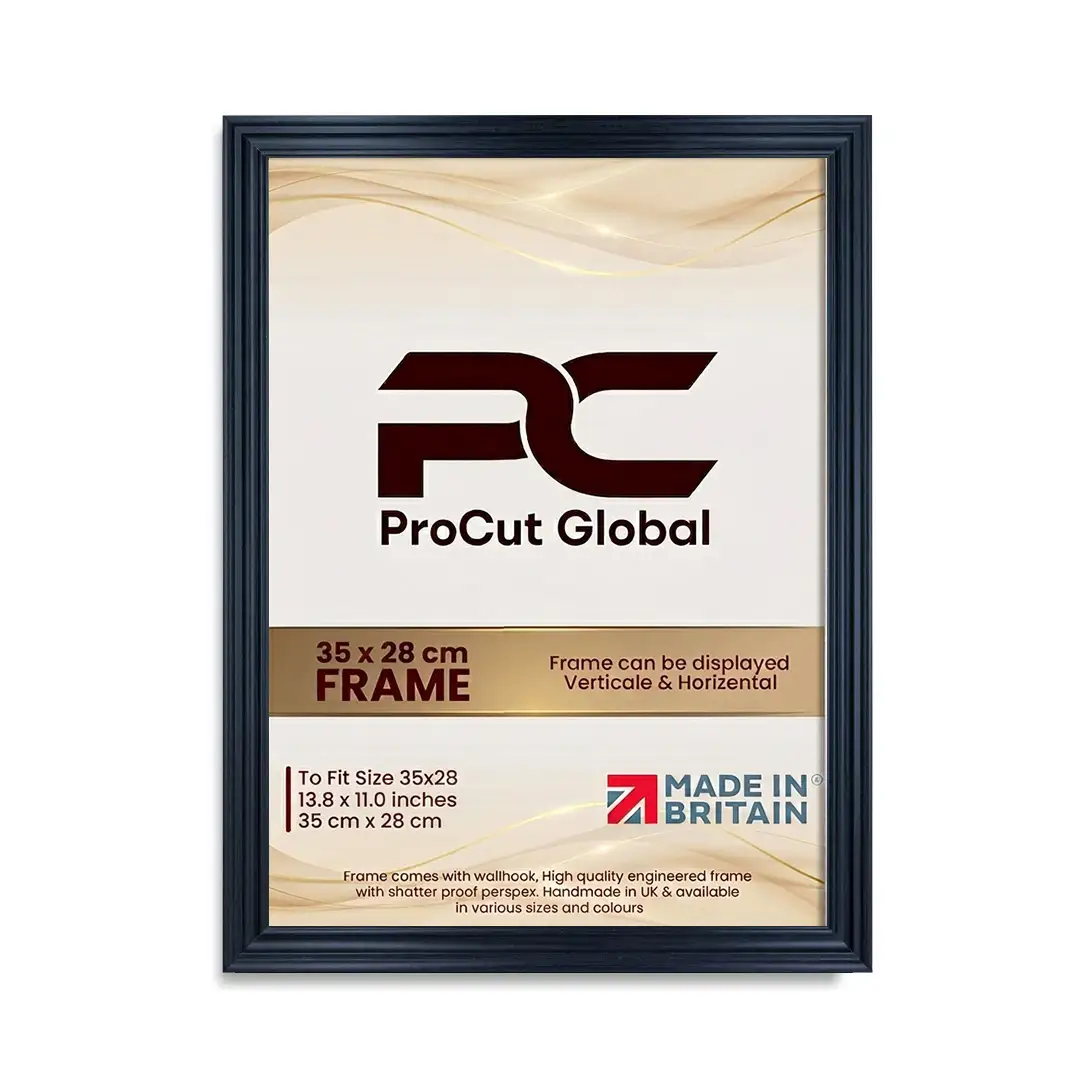 35x28cm Swept Black Picture Frame | Elegant Wall Display For Modern Interiors thumbnail 4