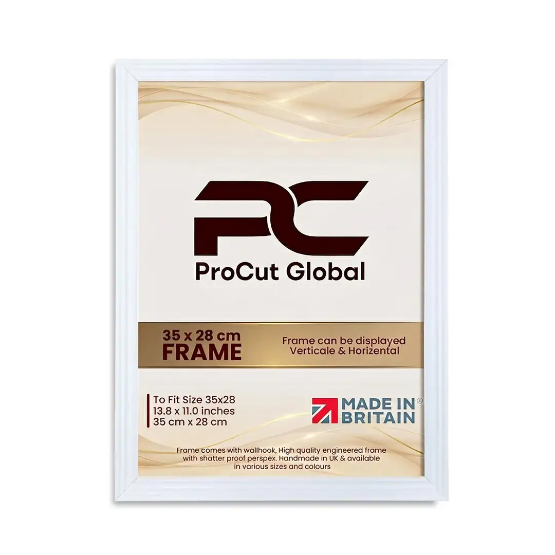 35x28cm Swept White Picture Frame | Elegant Wall Display For Modern Interiors thumbnail 4