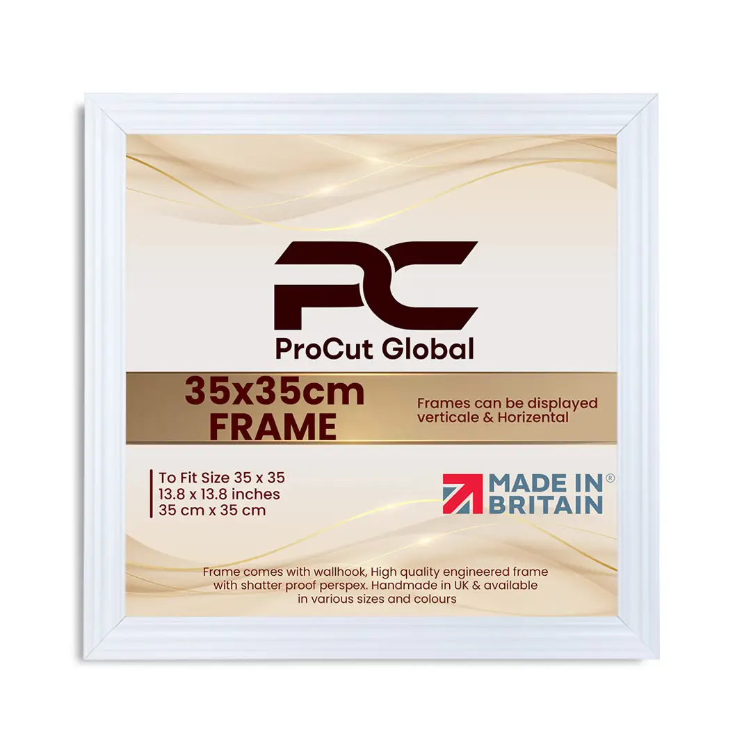 35x35cm Swept White Picture Frame | Elegant Wall Display thumbnail 4
