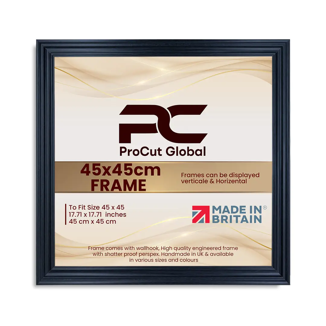 45x45cm Swept Black Picture Frame | Elegant Wall Display thumbnail 4