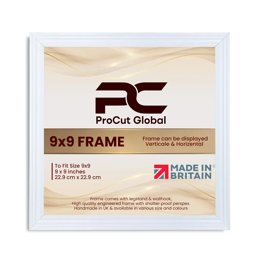 9x9" Swept White Picture Frame | Elegant Wall Display thumbnail 4