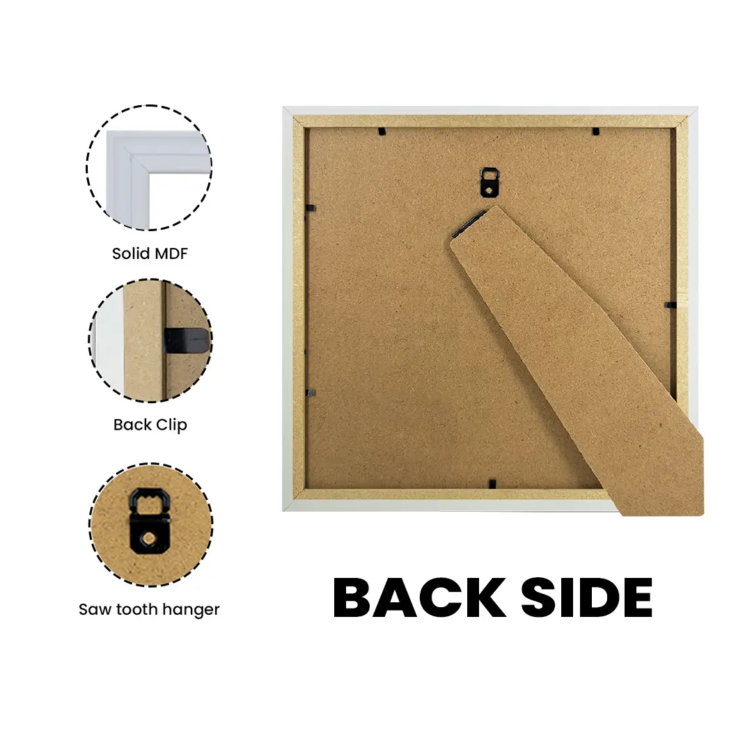 20x20cm Swept White Picture Frame | Elegant Wall Display For Modern Interiors thumbnail 7