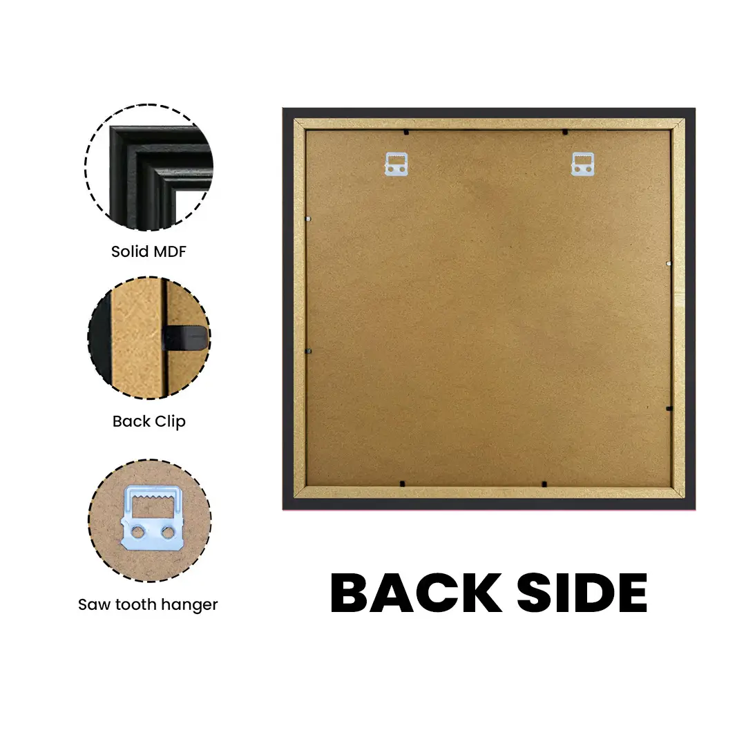 23x23" Swept Black Picture Frame | Elegant Wall Display For Modern Interiors thumbnail 7