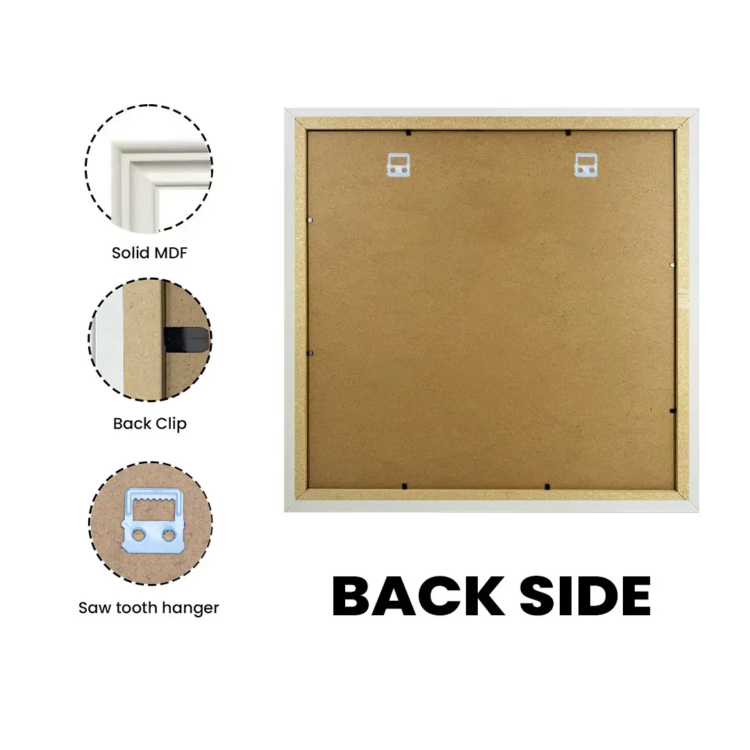 23x23" Swept White Picture Frame | Elegant Wall Display For Modern Interiors thumbnail 7