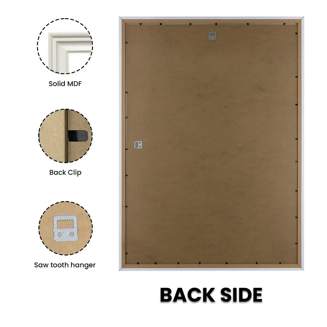26x16" Swept White Picture Frame | Elegant Wall Display For Modern Interiors thumbnail 7
