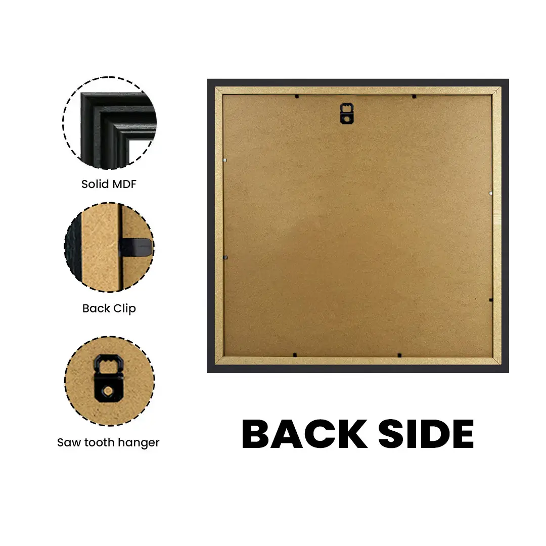 45x45cm Swept Black Picture Frame | Elegant Wall Display thumbnail 7