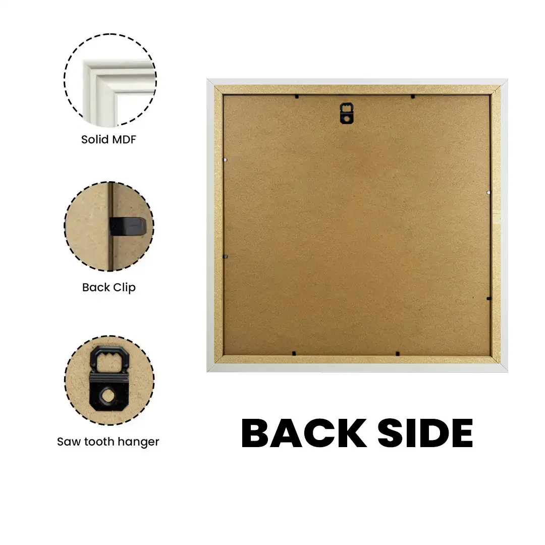 45x45cm Swept White Picture Frame | Elegant Wall Display For Modern Interiors thumbnail 7