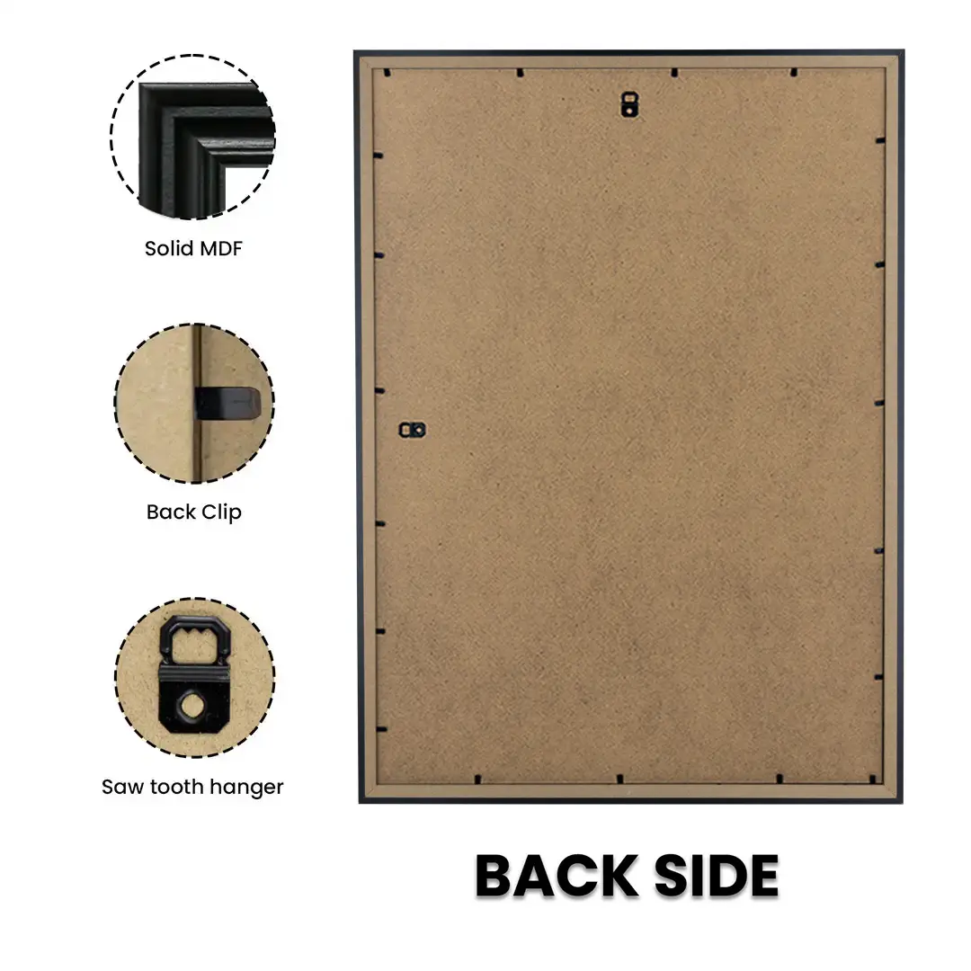 50x30cm Swept Black Picture Frame | Elegant Wall Display thumbnail 7