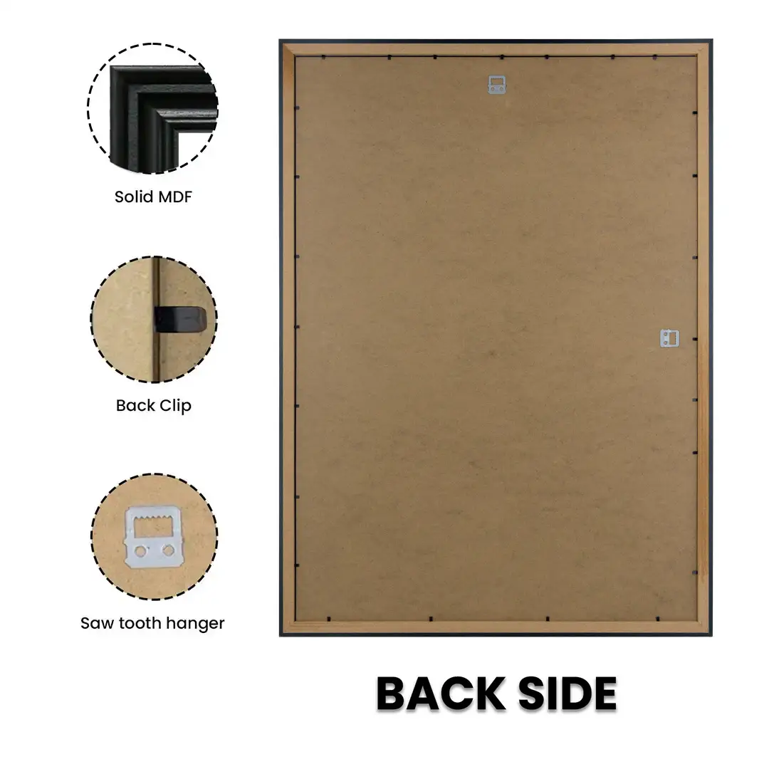 66x51cm Swept Black Picture Frame | Elegant Wall Display thumbnail 7
