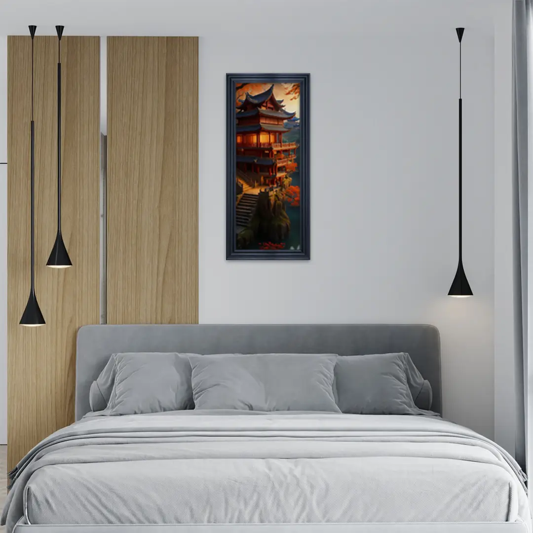 22x11" Swept Black Picture Frame | Elegant Wall Display thumbnail 2