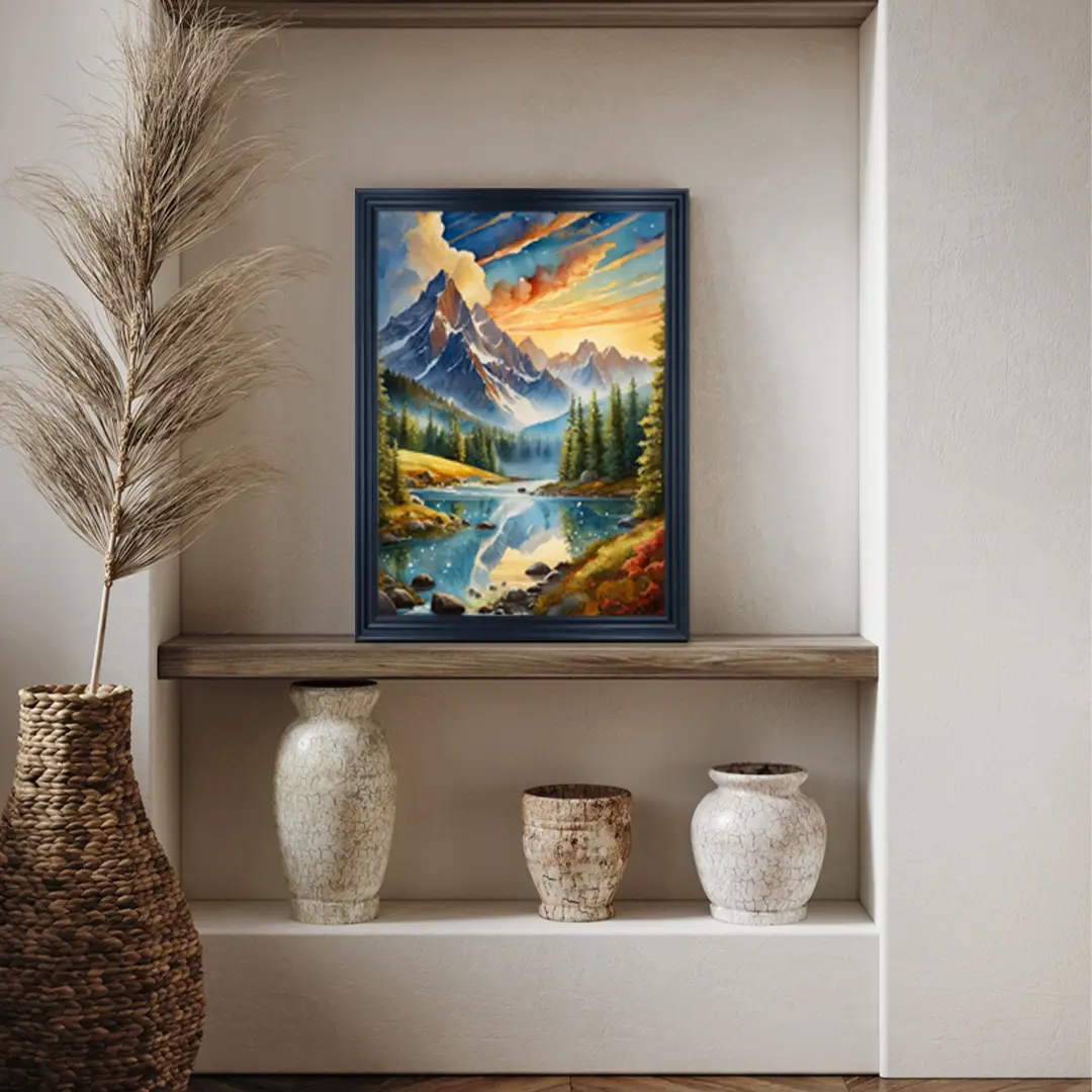 22x16" Swept Black Picture Frame | Elegant Wall Display thumbnail 2