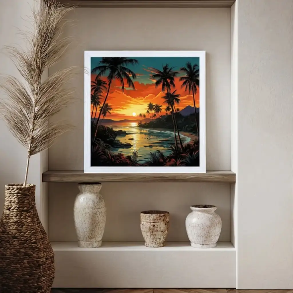 23x23" Swept White Picture Frame | Elegant Wall Display For Modern Interiors thumbnail 2