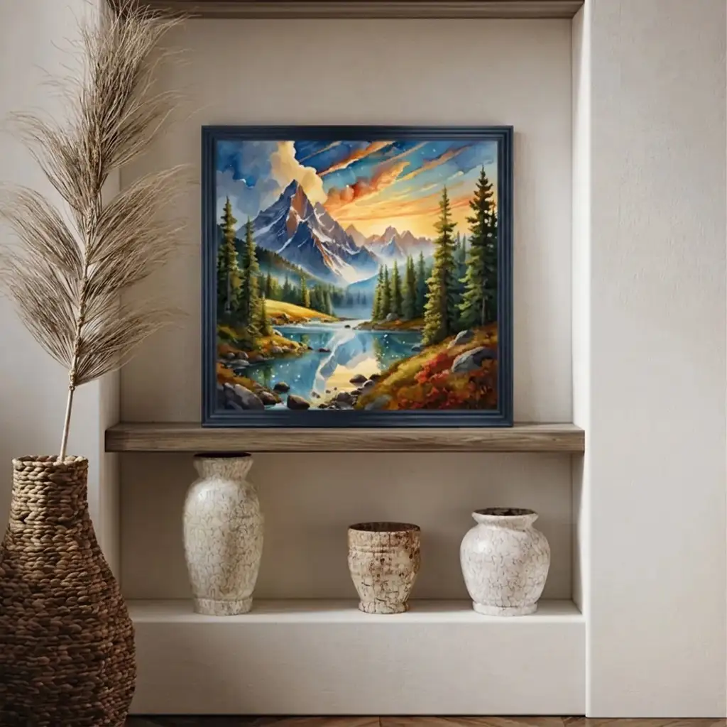 45x45cm Swept Black Picture Frame | Elegant Wall Display thumbnail 2