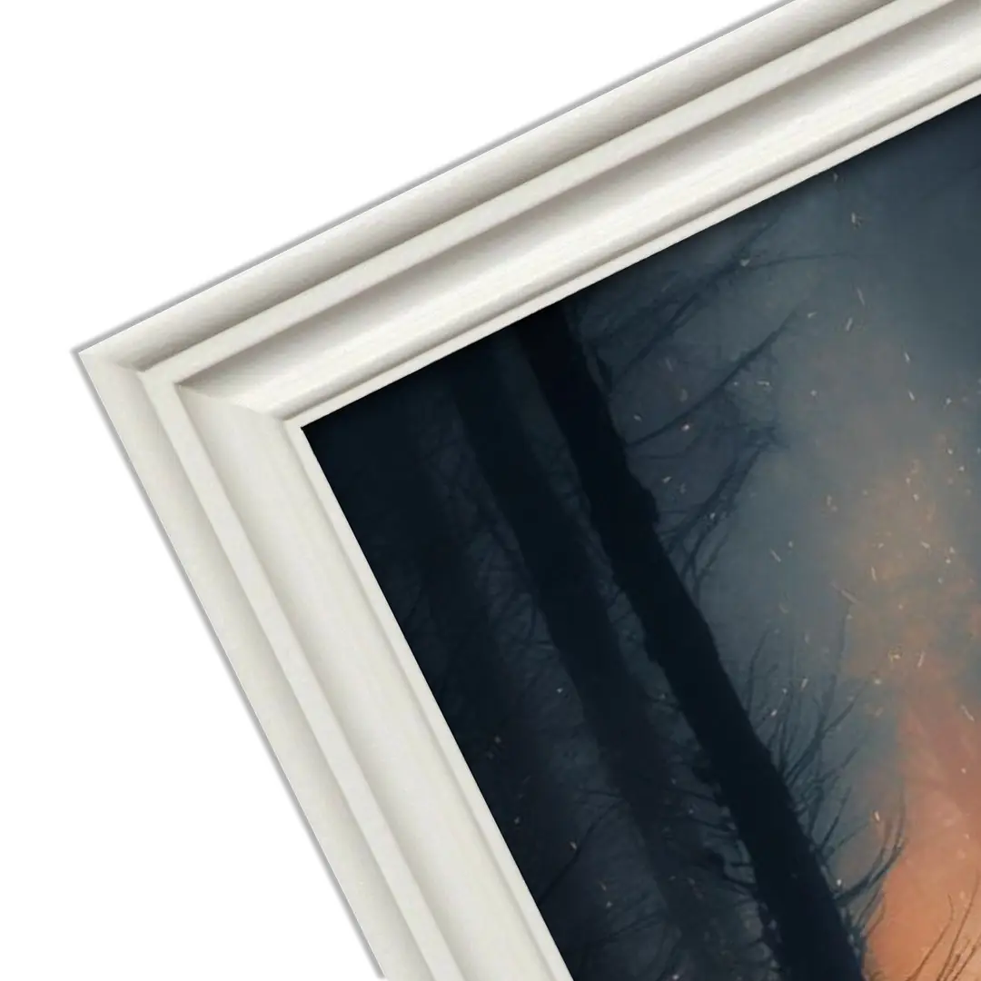 11x8.5" Swept White Picture Frame | Elegant Wall Display thumbnail 6