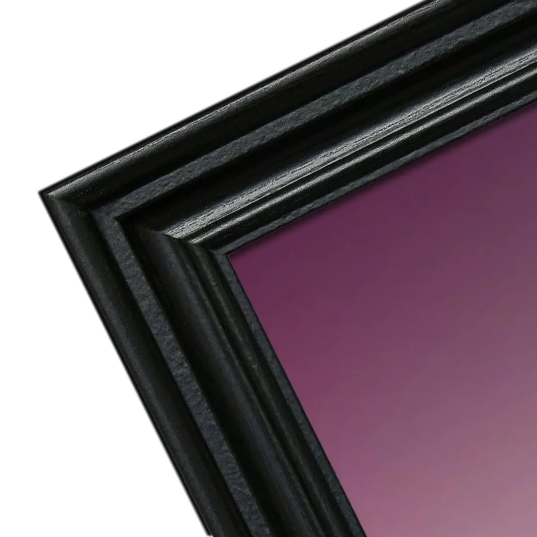 22x11" Swept Black Picture Frame | Elegant Wall Display thumbnail 6