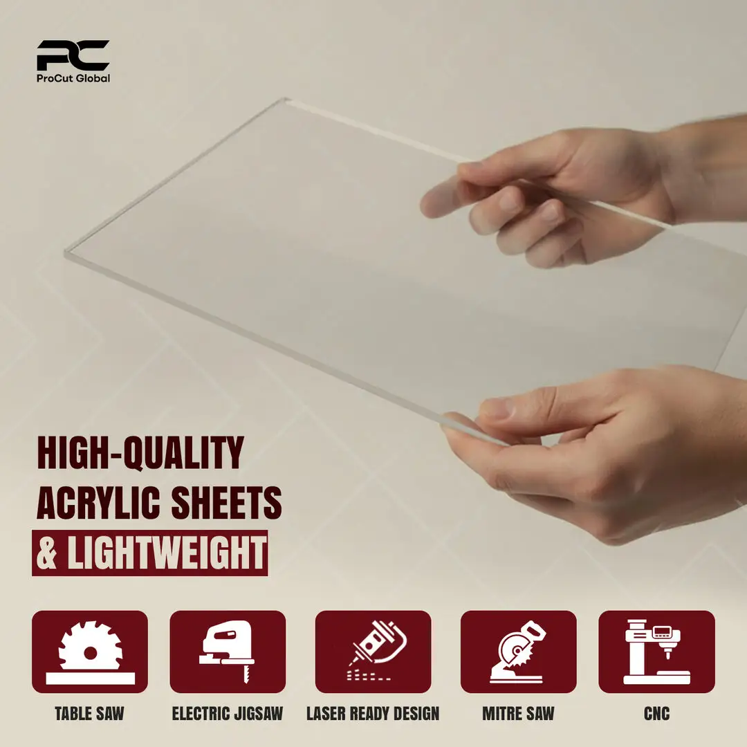 22x16" 5mm Laser Cut Acrylic Sheet For Photo Frames & DIY Projects | Clear Perspex Panel thumbnail 7