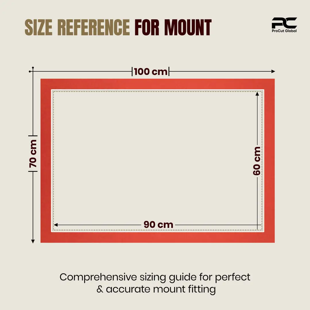 Poppy Red 100x70cm Picture Mount With 90x60cm Aperture | Acid-Free Mat Board For Photos & Artwork thumbnail 3